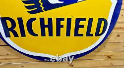 Richfield Gas & Oil Double Sided Porcelain Enamel 5 Feet Round Sign