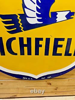 Richfield Gas & Oil Double Sided Porcelain Enamel 5 Feet Round Sign