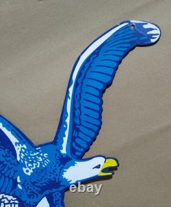 Richfield Hi-Octane Gasoline Porcelain Enamel Sign 39 x 31 Inches 2 Sided