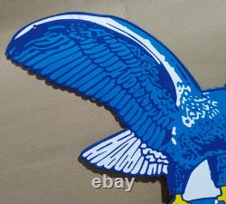 Richfield Hi-Octane Gasoline Porcelain Enamel Sign 39 x 31 Inches 2 Sided