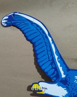 Richfield Hi-Octane Gasoline Porcelain Enamel Sign 39 x 31 Inches 2 Sided