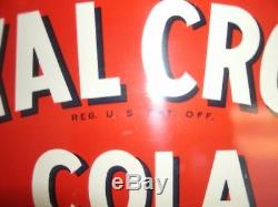 Royal Crown Cola FLANGED DOUBLE SIDED PORCELAIN SODA SIGN