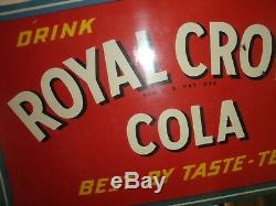 Royal Crown Cola FLANGED DOUBLE SIDED PORCELAIN SODA SIGN
