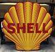 Shell Oil & Gasoline Seashell Double-sided Porcelain Sign, 30 X 30