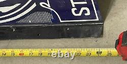 SOCONY Standard Oil Porcelain Gas Sign Flanged Double Sided