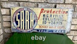 SOUTHEASTERN AUTO REPAIR SIGN, (12 X 28) Metal With Patina! Double-Sided