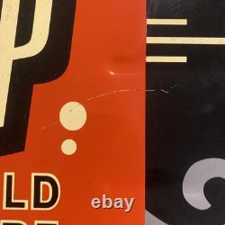 STOUT SIGN CO. LIMITED EDITION DOUBLE SIDED 7UP FLANGE SIGN 925 Prod. USA Made