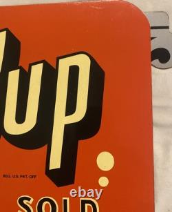 STOUT SIGN CO. LIMITED EDITION DOUBLE SIDED 7UP FLANGE SIGN 925 Prod. USA Made