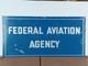 Scarce 1950s Original Federal Aviation Agency Faa Double Sided Sign 24 × 12