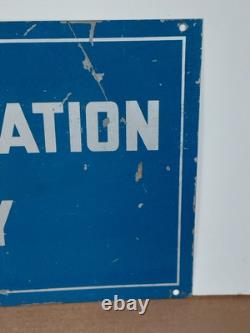 Scarce 1950s Original Federal Aviation Agency FAA Double Sided Sign 24 × 12