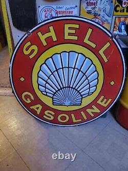 Shell Gasoline 30Porcelain Sign Double Sided