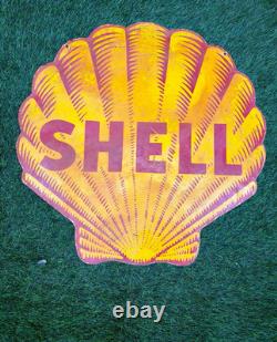 Shell Porcelain Advertising Sign 24'' Inches Double Sided