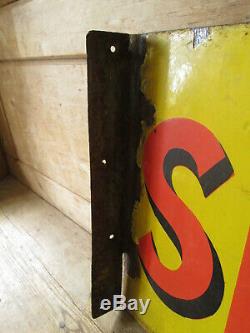 Shell enamel double sided sign. Vintage sign. BP. Esso