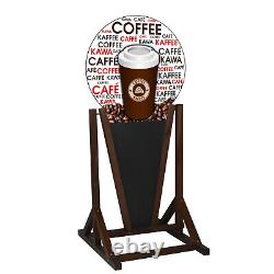 Sidewalk Sign COFFEE TO GO A-frame Water Resistant Wooden Pavement Stand