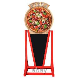 Sidewalk Sign PIZZA A-frame Water Resistant Wooden Pavement Stand