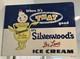 Silverwoods Deluxe Ice Cream Painted Metal 2 Sided Flange Sign Stout Sign Co