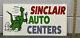 Sinclair Auto Centers Double Sided Metal Sign Gas Station Mechanic Gas Oil