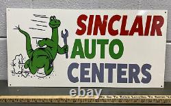 Sinclair Auto Centers Double Sided Metal Sign Gas Station Mechanic Gas Oil