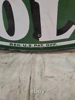 Sinclair Double Sided Porcelain 48 Gas Oil Vintage Collectable Sign