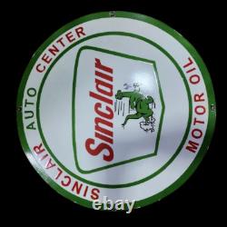 Sinclair Motor Oil Porcelain Enamel Sign 30 Inches Double Sided