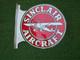 Sinclair Porcelain Advertising Sign 24'' Inches Double Sided With Flange