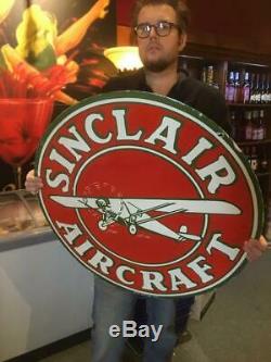 Sinclair aircraft oil sign airplane sign porcelain sign 30inch double sided sign