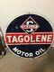 Skelly Gas Tagolene Motor Oil Porcelain Advertising Sign Double Sided 30 Rare