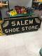 Smaltz Wooden Salem Shoe Store Hand Forged Hardware 5-1/2x 2 Double Sided Sign