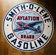 Smitholene Gasoline Aviation Heavy Porcelain Enamel 48 Inch Double Sided Sign