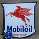 Socony-vacuum Mobil Oil Porcelain Enamel Sign 24 X 24 Inches 2 Sided