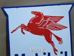 Socony-Vacuum Mobil oil Porcelain Enamel Sign 24 x 24 Inches 2 Sided