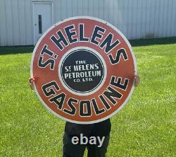 St helens gasoline Metal porcelain double sided sign 66 gas Station oil 30