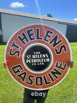 St helens gasoline Metal porcelain double sided sign 66 gas Station oil 30