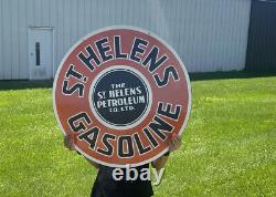 St helens gasoline Metal porcelain double sided sign 66 gas Station oil 30