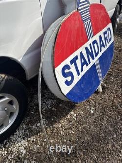 Standard Gas Station Torch Double Sided Sign Heavy 56in Plastic