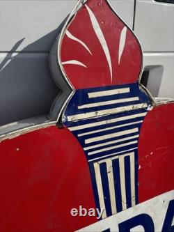 Standard Gas Station Torch Double Sided Sign Heavy 56in Plastic