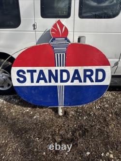 Standard Gas Station Torch Double Sided Sign Heavy 56in Plastic