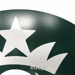 Starbucks Advertising Metal Sign Retail We Proudly Serve Siren Double Sided