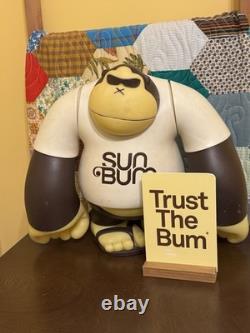Sun Bum Sonny Gorilla Store Display Figure + Double Sided Sign Rare Advertising