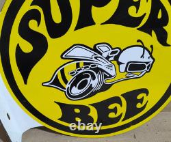 Super Bee Porcelain Enamel Sign 19.5 x 17 Inches 2 Sided