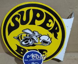Super Bee Porcelain Enamel Sign 19.5 x 17 Inches 2 Sided