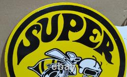 Super Bee Porcelain Enamel Sign 19.5 x 17 Inches 2 Sided