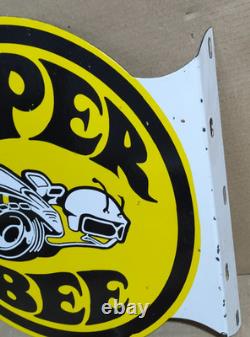 Super Bee Porcelain Enamel Sign 19.5 x 17 Inches 2 Sided