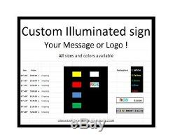 TATTOO Sign, Led light box sign, White color 12''x48x2'