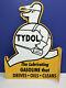 Tydol'porcelain-like' Heavy Die Cut Double Sided Side Flange 16 Sign Oil Usa