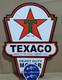 Texaco Motor Oil Porcelain Enamel Sign 24x 16 Inches 2 Sided
