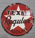 Texan Regular Gasoline Porcelain Enamel Sign 20 Inches Double Sided