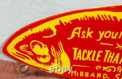 The Fish Squirm Porcelain Enamel Sign 27 x 10 Inches 2 Sided