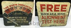 Tire Waste Forecaster Alignment Test Double Sided Sign 18x16 vintage bear garage