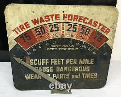 Tire Waste Forecaster Alignment Test Double Sided Sign 18x16 vintage bear garage